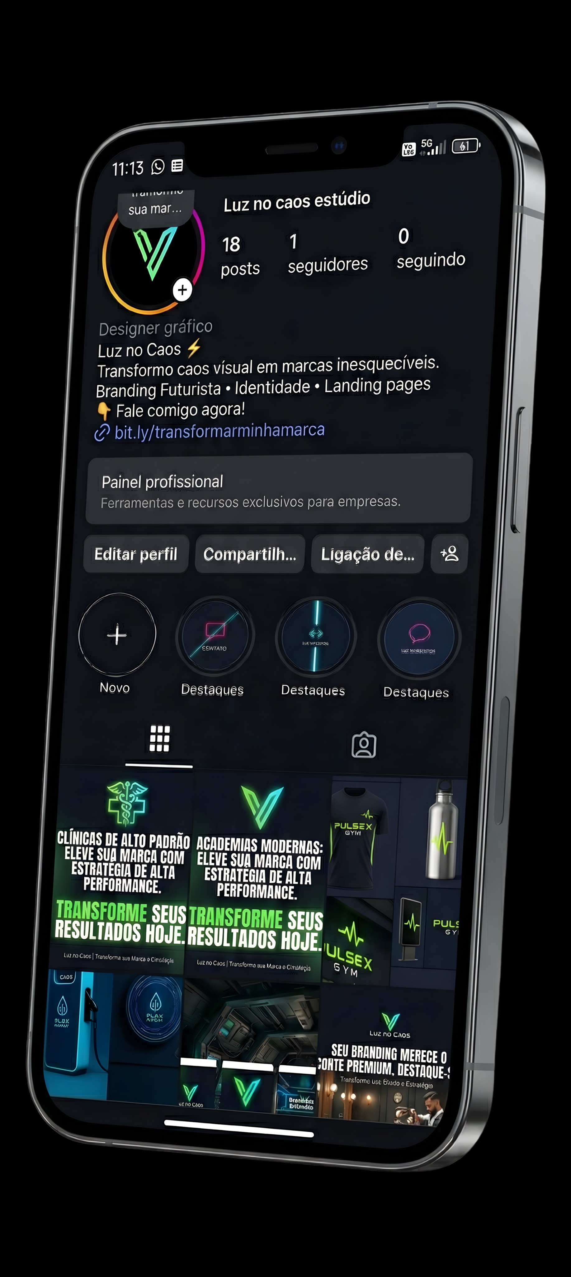 Instagram Luz no Caos Estúdio